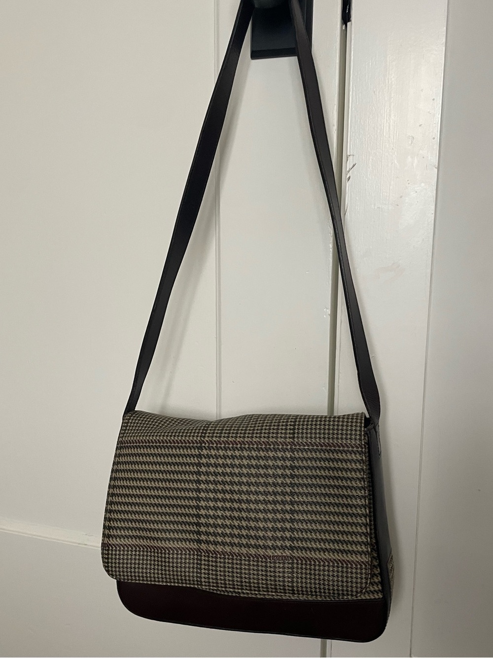 Y2K Vintage Lauren Ralph Lauren Houndstooth Shoulder Bag